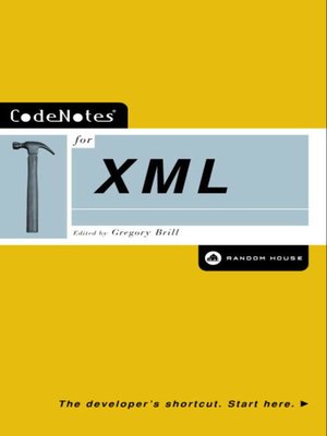 cover image of CodeNotes for XML